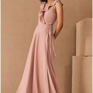 BHLDN Sachi & Babi Tansy Satin Charmeuse Maxi Dress